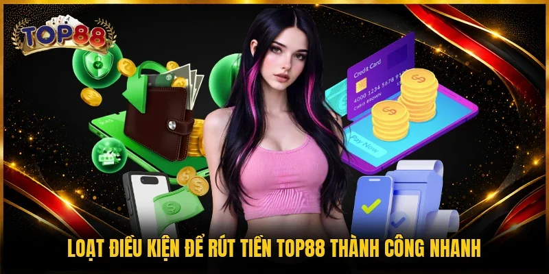 Rút Tiền TOP88 | 4 Bước Nhận Tiền Nhanh, Dễ Thực Hiện 2 Loạt điều kiện để rút tiền TOP88 thành công nhanh