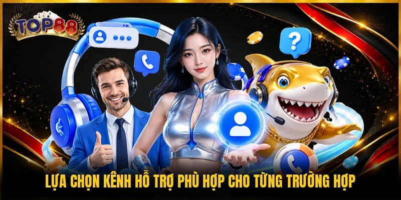 Liên Hệ TOP88 4 Lựa chọn kênh hỗ trợ phù hợp cho từng trường hợp